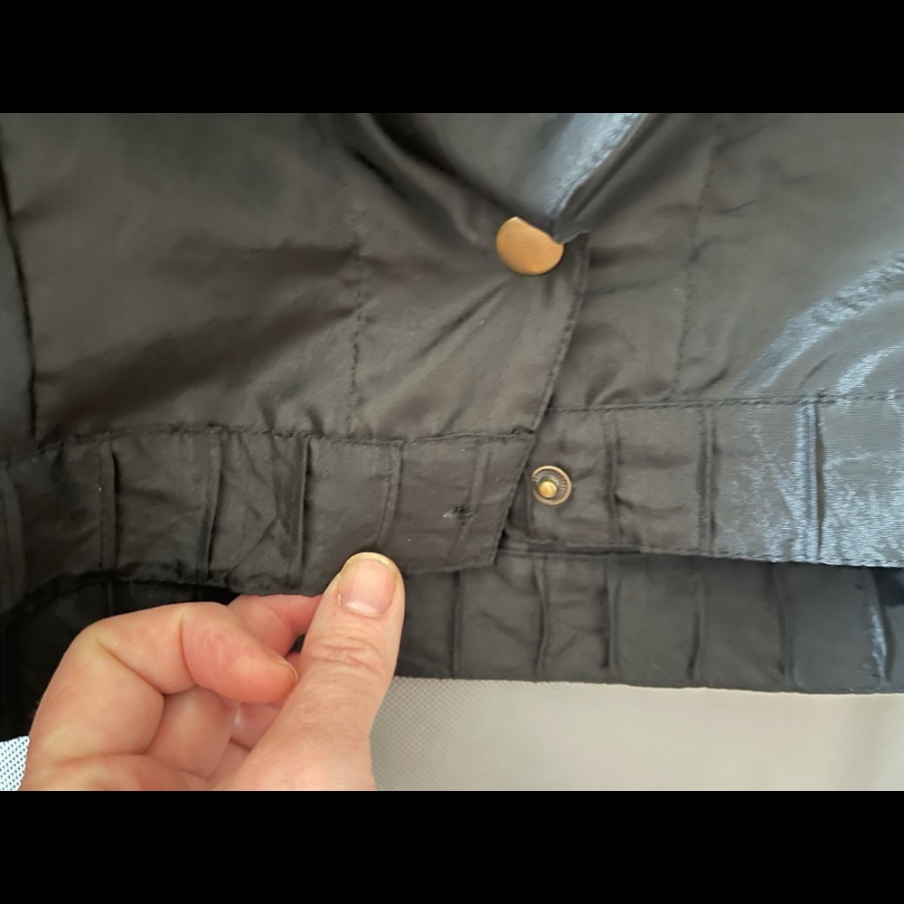 Fancy Ruffled Black Cropped Jacket - image 3